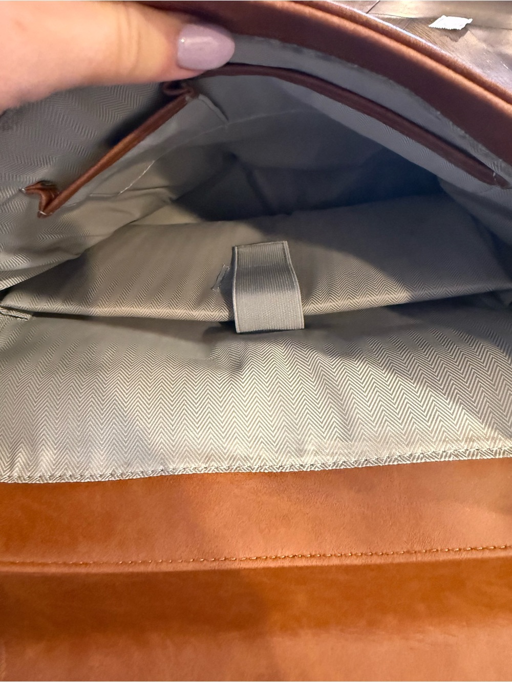 Tan Leather-Style Backpack - Picture 3 of 8